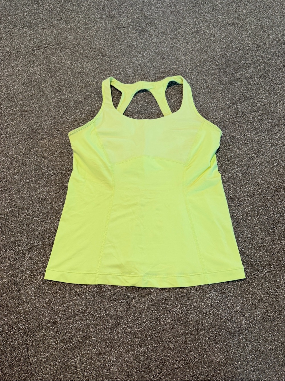 Lululemon Run Tank Top Sz 10 Faded Zap Neon